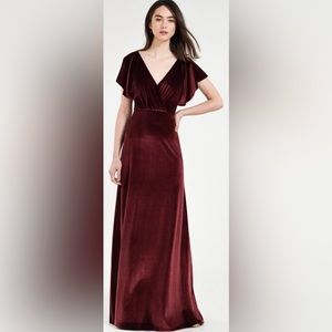 Jenny Yoo Ellis style dress in purple velvet